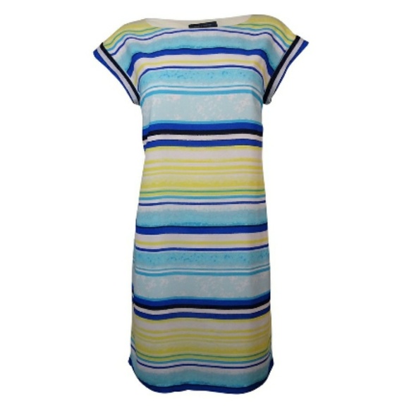 Tommy Hilfiger Dresses & Skirts - Tommy Hilfiger Striped Capped Sleeve Dress